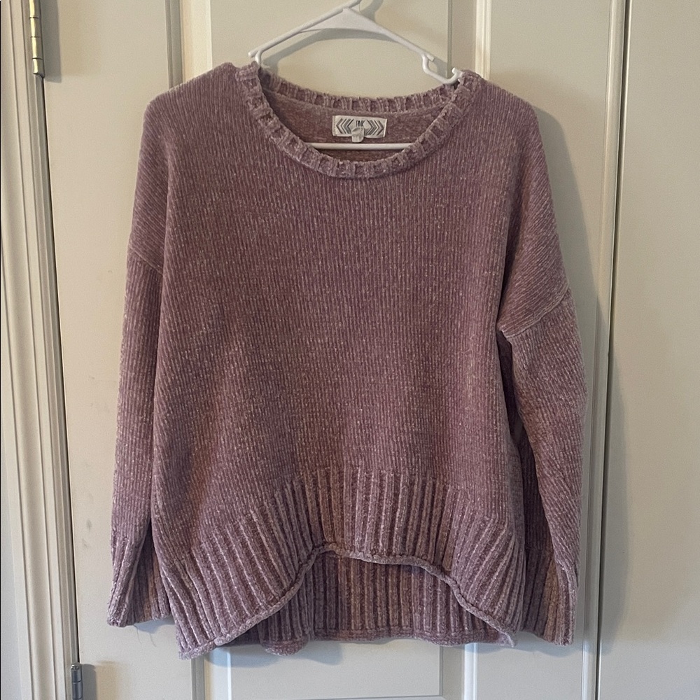 Pink Rose Lavender Crew Neck Sweater
